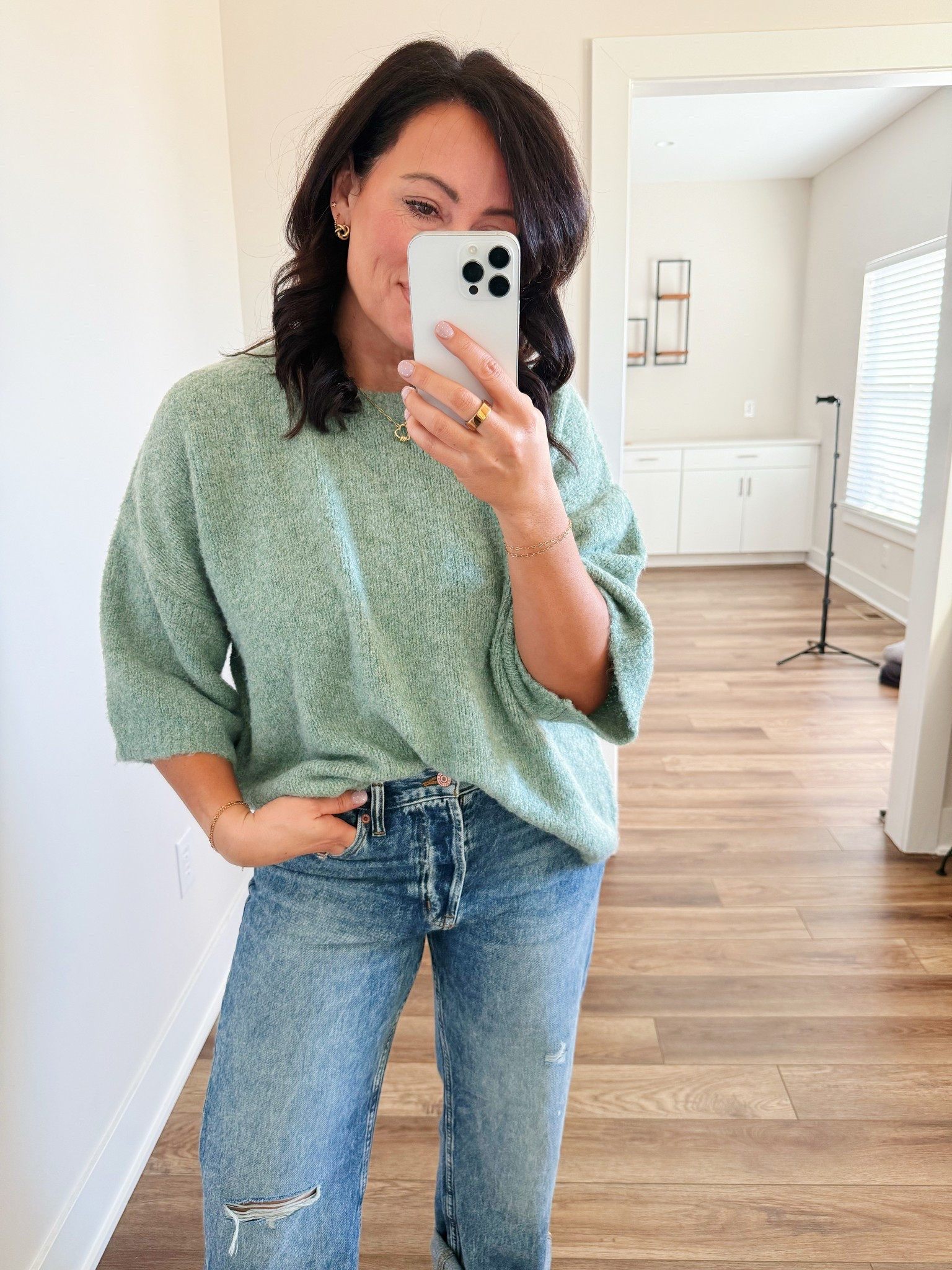 TARGET 🎯 TUESDAY 
• large top but could have totally done a medium 
• size 6 regular denim - true to size 

#LTKootd #LTKFindsUnder50 #LTKgrwm