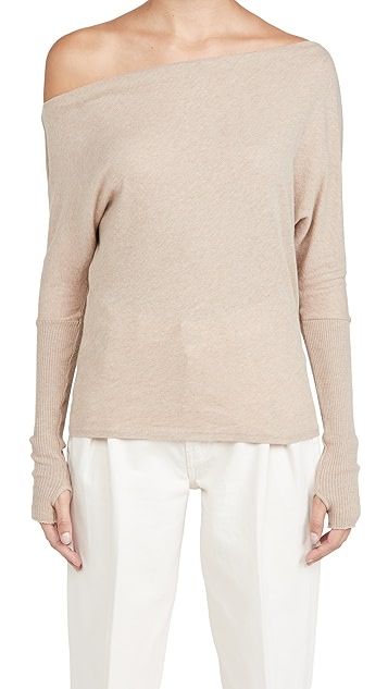 Cashmere Cuffed Off Shoulder Sweater | Shopbop