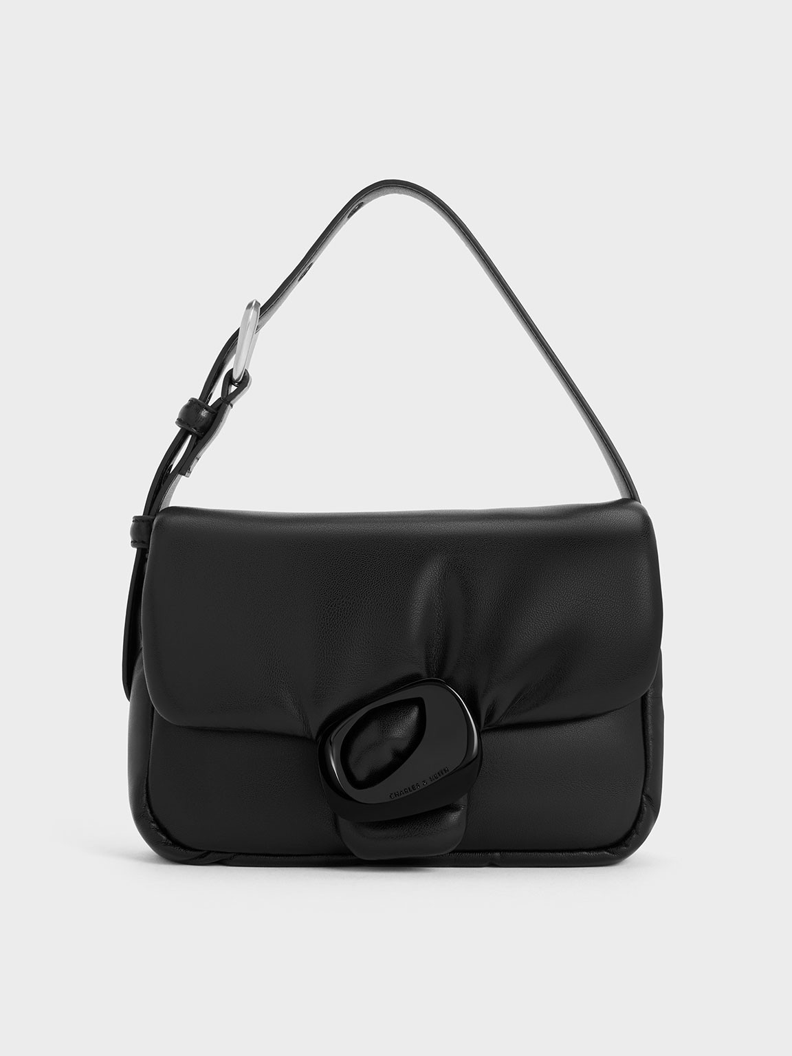 Noir Moore Padded Shoulder Bag | CHARLES & KEITH | Charles & Keith US