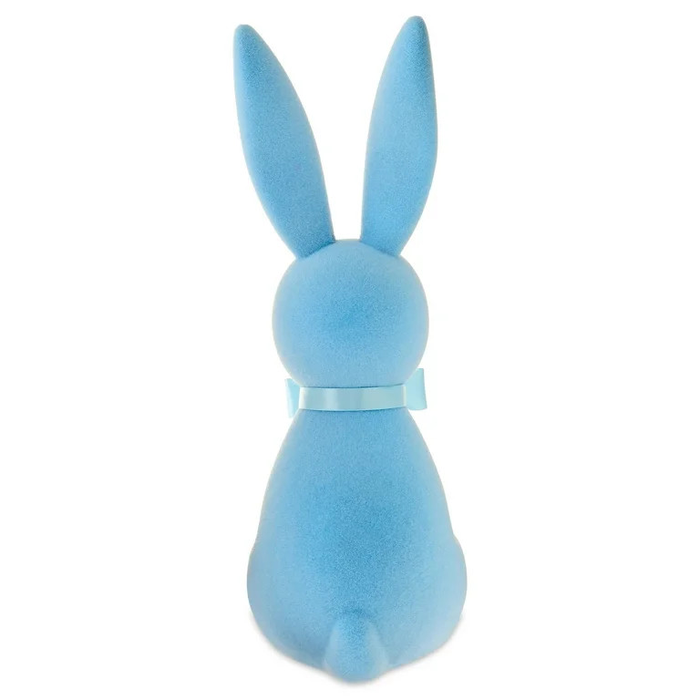 Flocked Bunny Tabletop Decoration, Blue, 27", Easter by Way To Celebrate | Walmart (US)