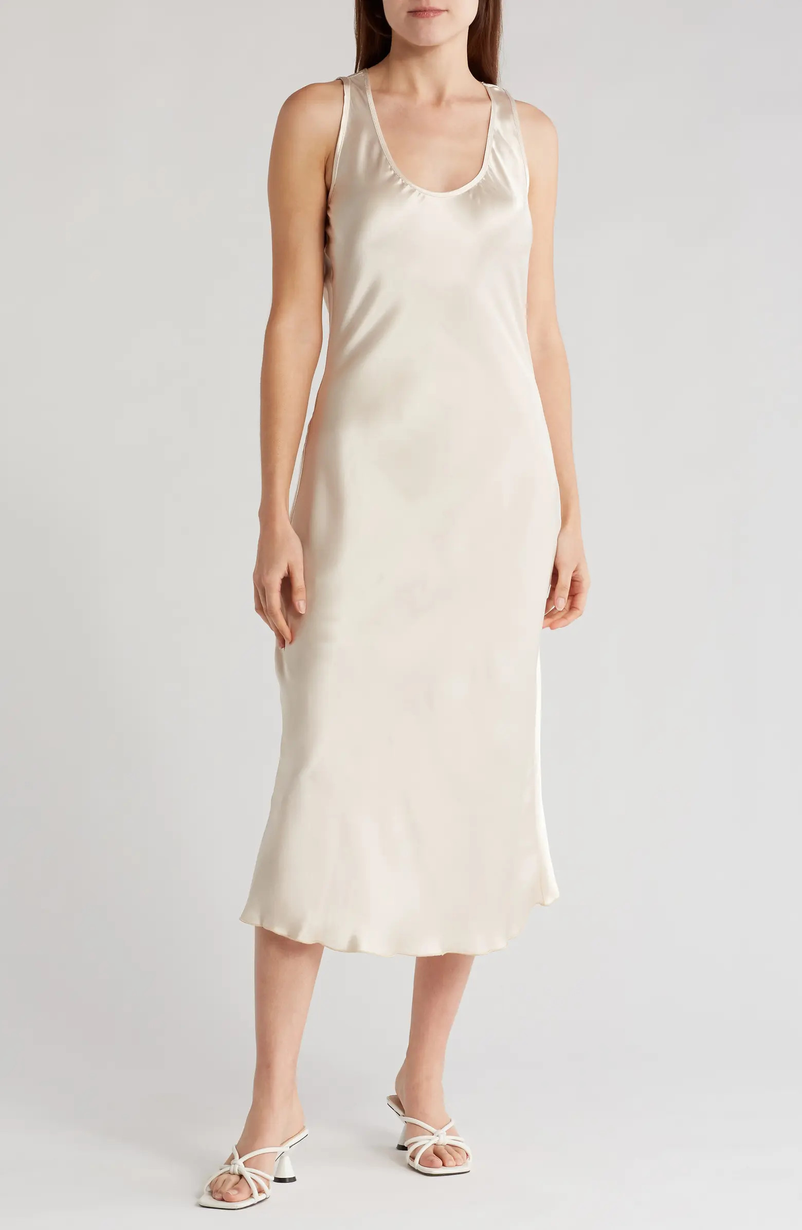 Satin U-Neck Dress | Nordstrom Rack