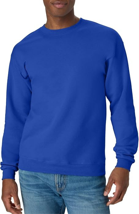 Hanes Men's Sweatshirt, EcoSmart Fleece Crewneck Sweatshirt, Big & Tall Available, 1 or 2-Pack | Amazon (US)