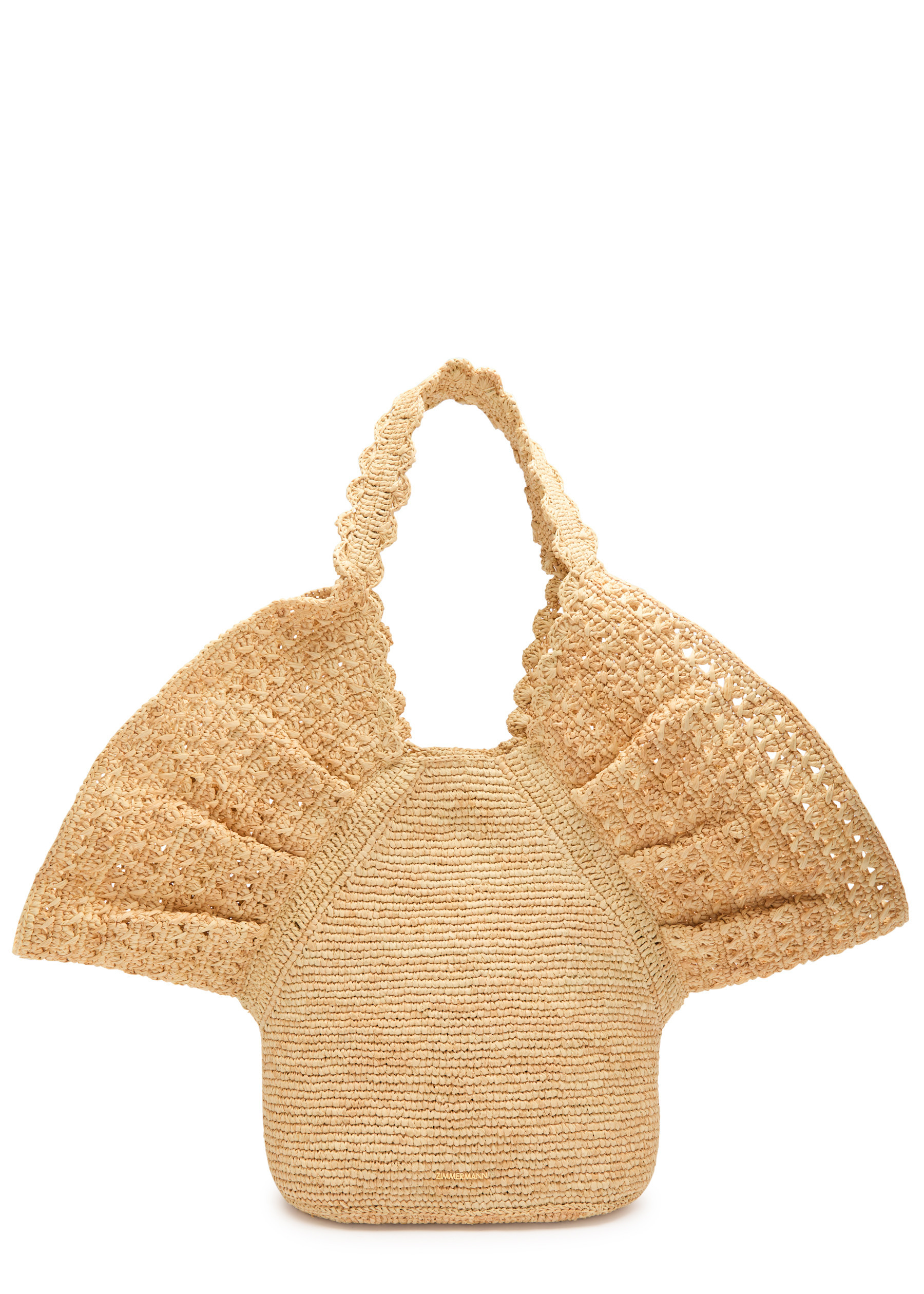 Ruffled raffia tote | Harvey Nichols