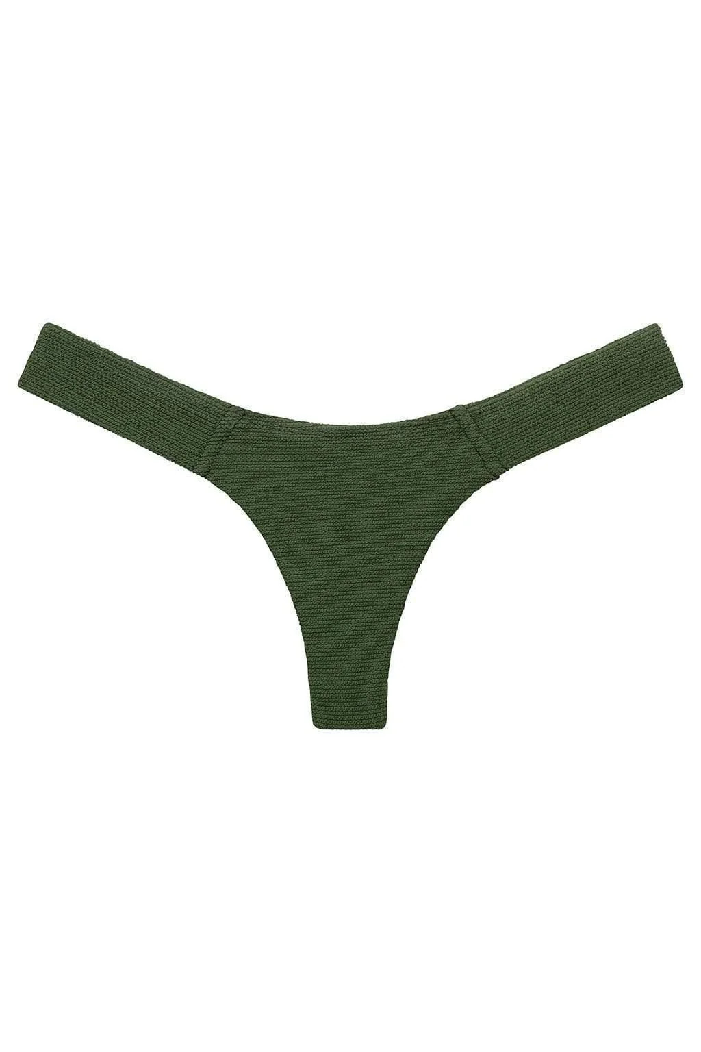 Olive Micro Scrunch Added Coverage Uno Bikini bottom | Montce