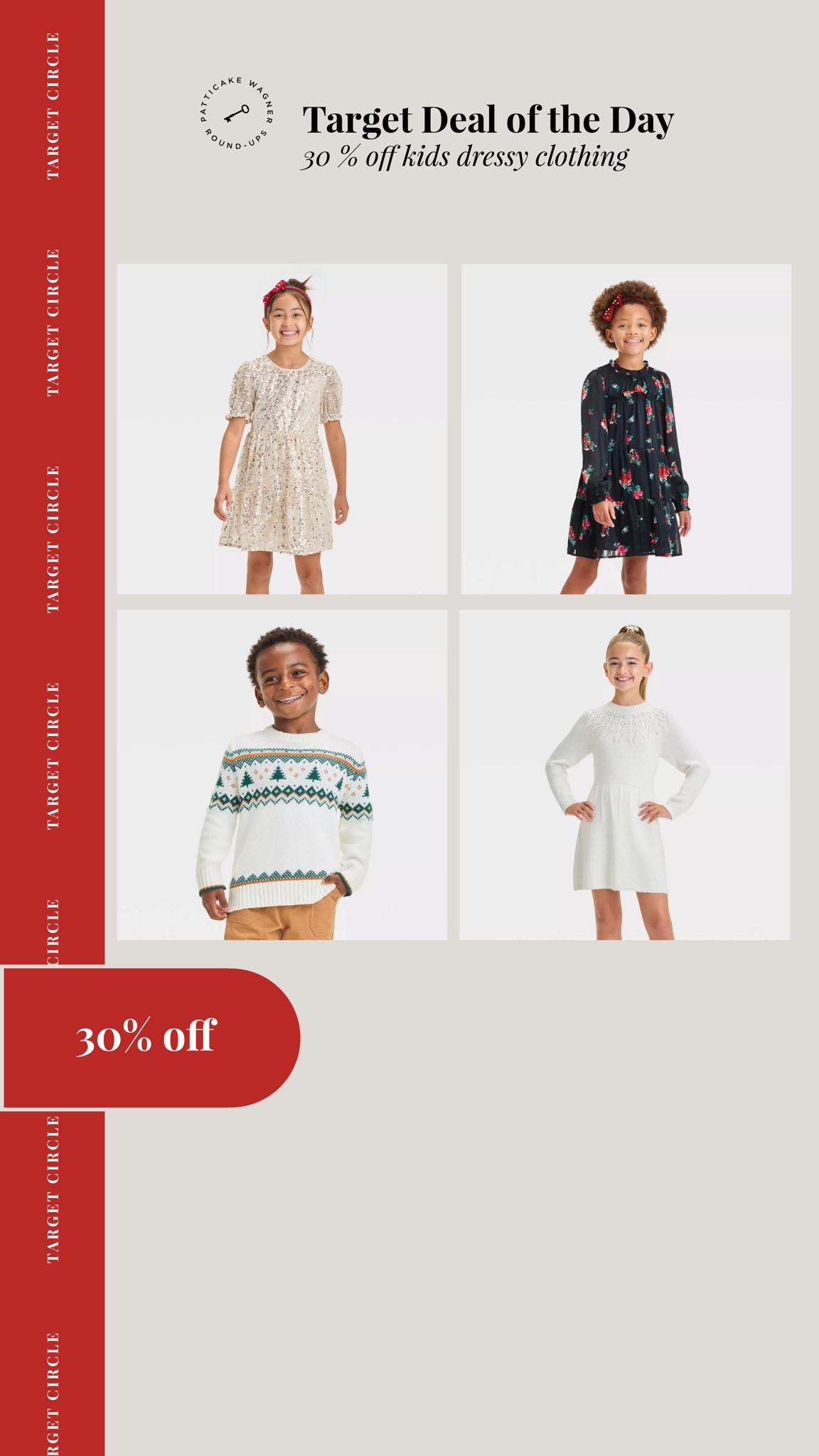Target deal of the day: 30% off kids dressy clothing & accessories 

#LTKKids #LTKSaleAlert