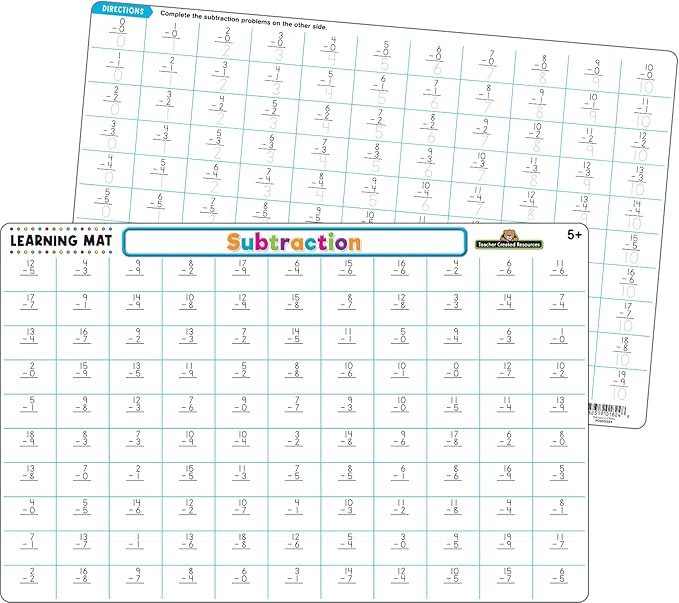 Subtraction Learning Mat | Amazon (US)
