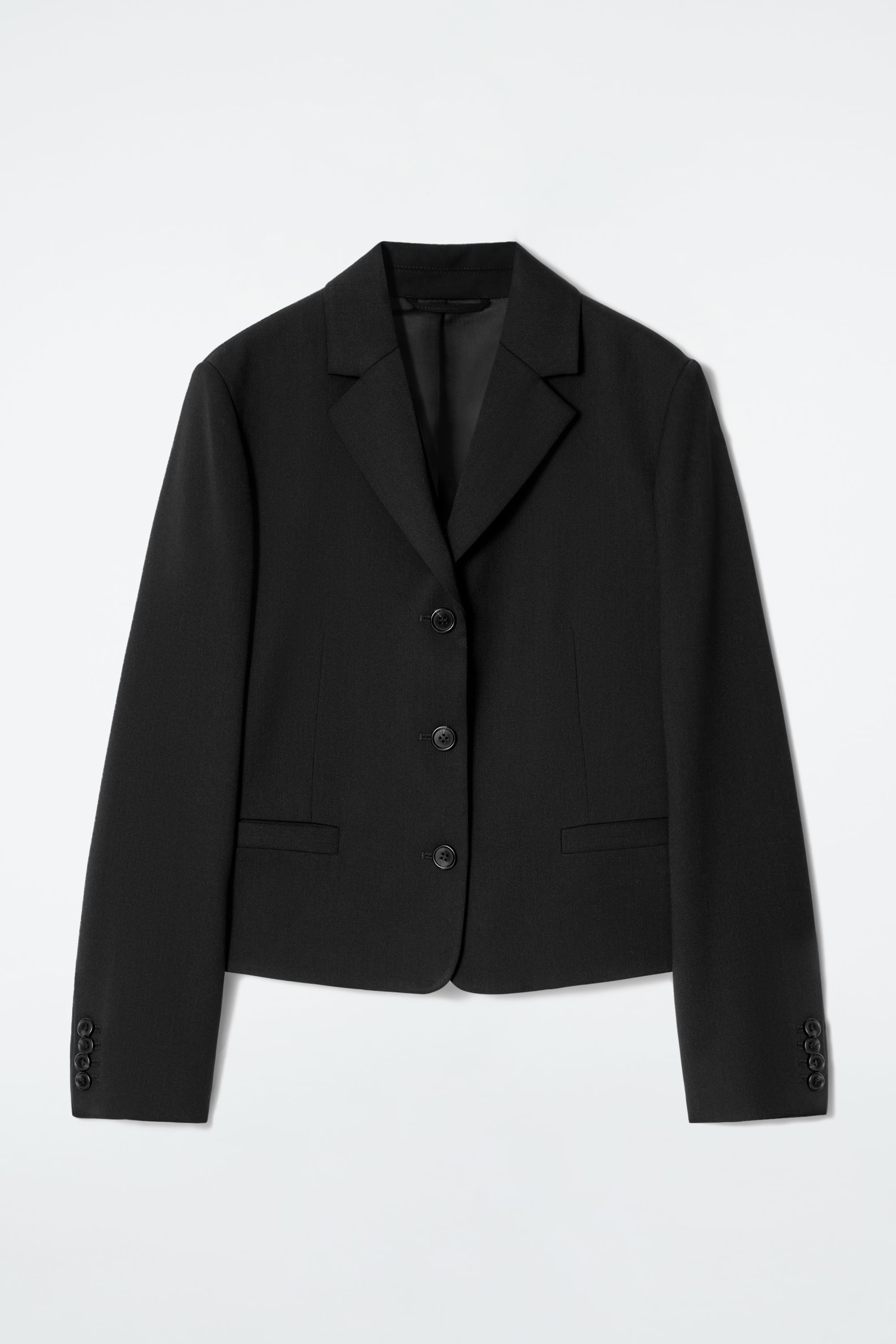SHORT WOOL BLAZER - BLACK | COS (EU)
