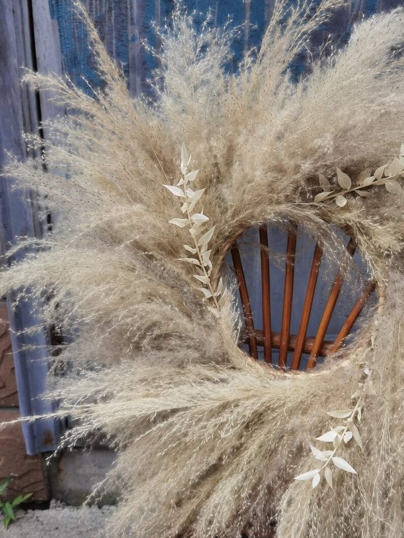 Pampas Reed Wreath/Dried Flower Wreath/Home Decoration | Etsy | Etsy (US)