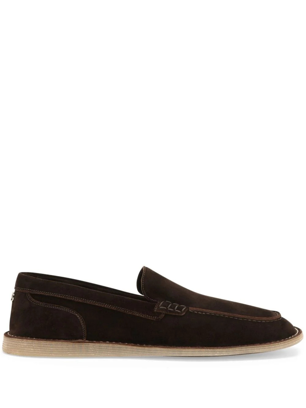 Dolce & Gabbana Men's Suede Leather Loafers in Brown | Size 42 | A50593AS70780081 | LOZURI