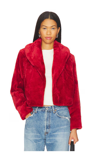 Cropped Faux Fur Coat in Hot To Trot | Revolve Clothing (Global)