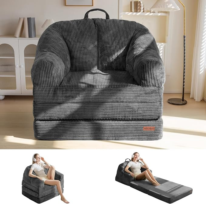 MAXYOYO Folding Sofa Bed with Backrest, Boneless Fold Out Couch Bed with Handle, 2 in 1 Convertib... | Amazon (US)
