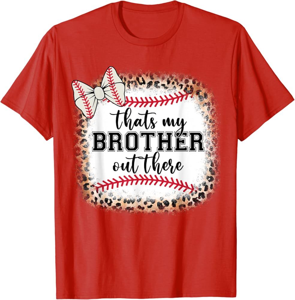 Cute Baseball Sister Thats My Brother Out There Toddler Girl T-Shirt | Amazon (US)