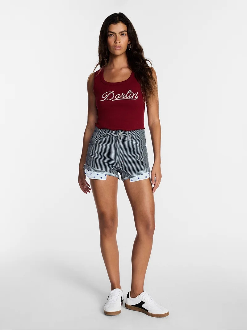 Kacey Lee Women's Darlin Graphic Cutaway Tank Top, Sizes XS-XXL | Walmart (US)