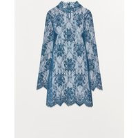 Zara - Lace Mini Dress - Blue - M - Woman | Zara US