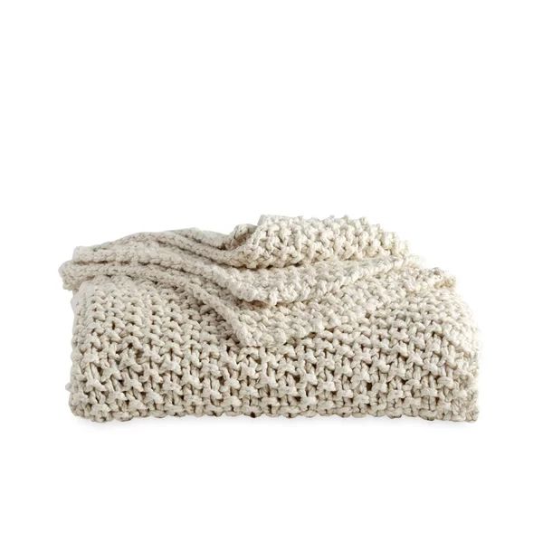 Pure Chunky Cotton Knitted Throw | Wayfair North America