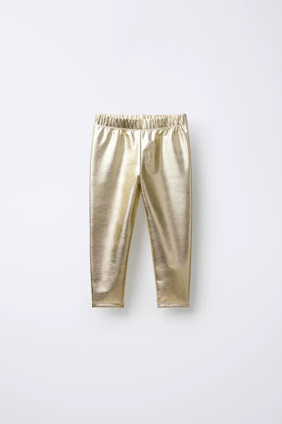 METALLIC EFFECT LEGGINGS | Zara US
