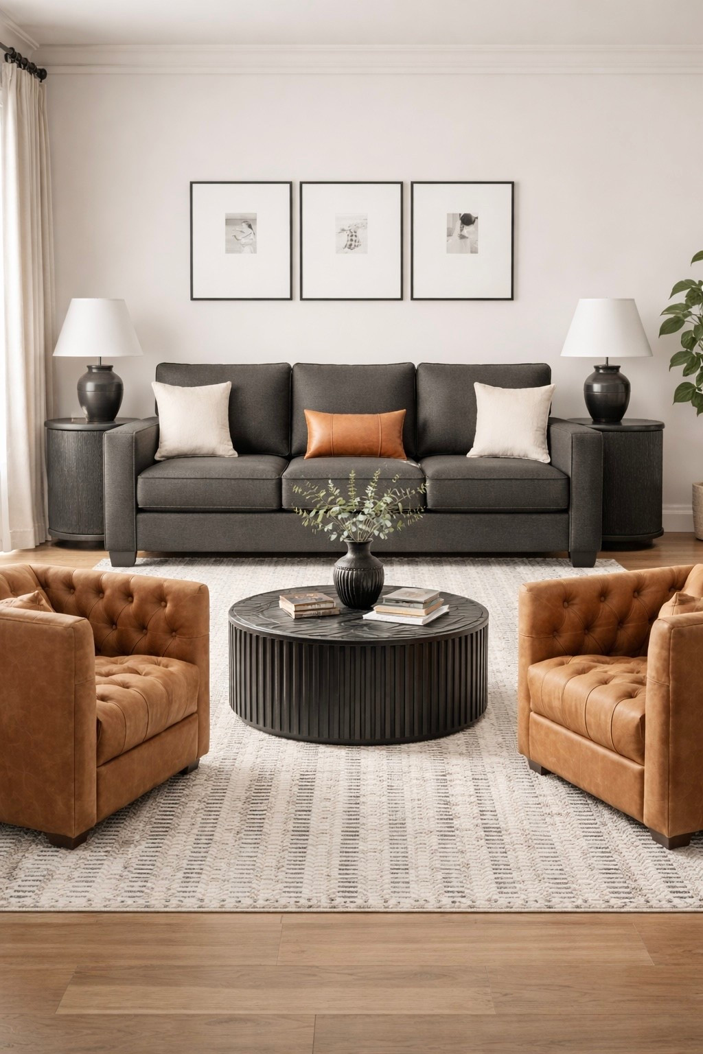 Modern Farmhouse Living Room - Black & Leather Decor & Furniture

Leather living room accent chair, cozy basement ideas, modern living room, transitional decor style, throw pillows, home decor inspiration, living room makeover, home decor finds, interior design, coffee table, black couch, Pottery Barn home finds, minimalist home, rustic home decor, farmhouse

#LTKHome