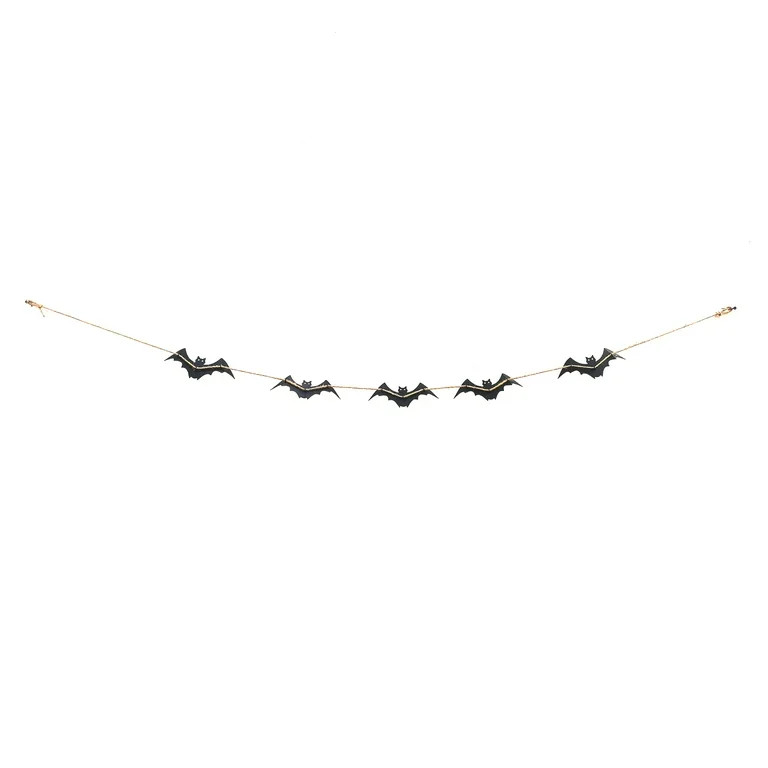 Metal Bat Garland, Black, 6', Halloween by Way To Celebrate | Walmart (US)