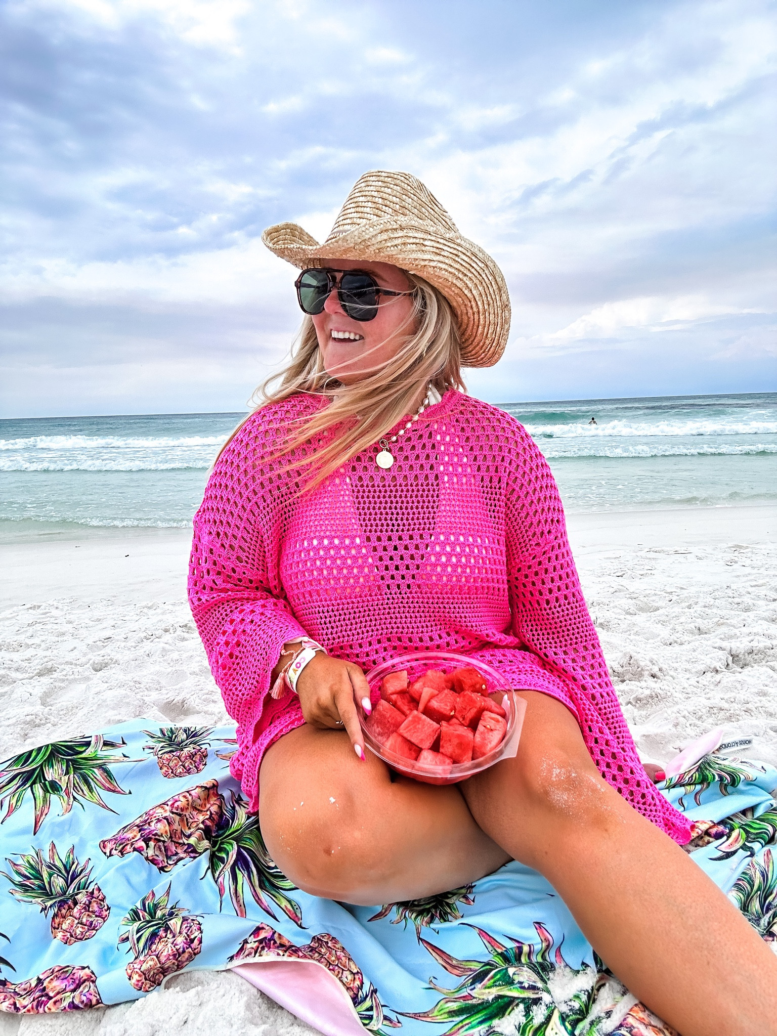 Summer outfits.  Cover up. Crochet dress. Straw hat. Beach outfits. Vacation looks. Sunglasses. Amazon dupe. Designer dupe  

#LTKFind #LTKunder50 #LTKSeasonal