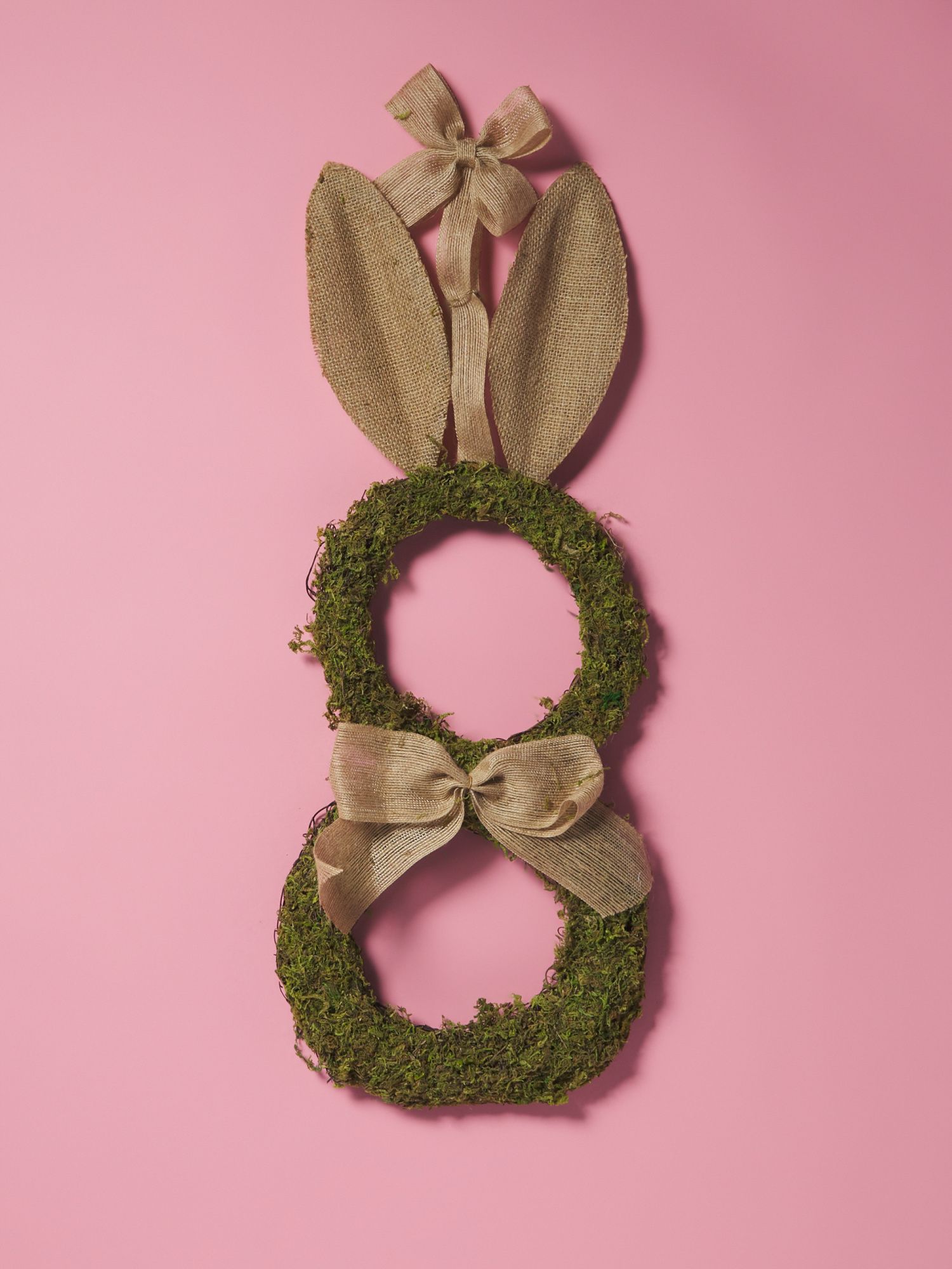 25in Faux Moss Bunny Shaped Wreath | Decorative Objects | HomeGoods | HomeGoods
