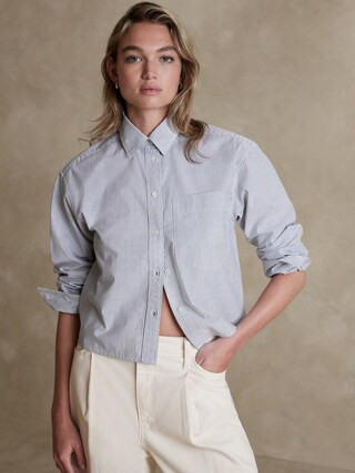 Cropped ShirtExtra 20% Off At CheckoutProduct Selections$65.0050% offNow $32.50Black StripeStone ... | Banana Republic Factory