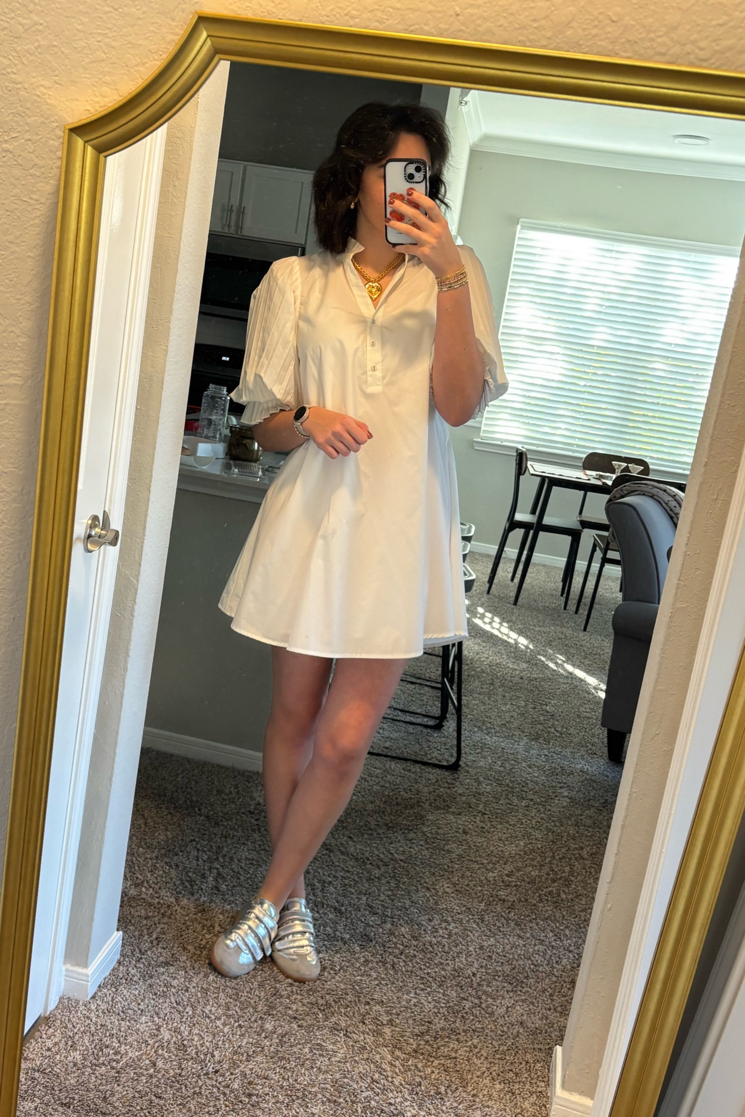 Dress is from Olivia Rae
Shoes are Anthropologie that I wear at least 3 times a week and my favorite heart necklace is from Tuckernuck!! I also am definitely a white after Labor Day girly🫢

#LTKSeasonal #LTKWorkwear