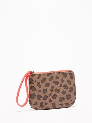 Printed Faux-Leather Wristlet for Women | Old Navy US