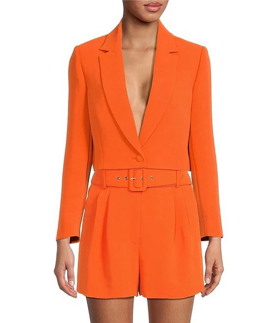 Gianni Bini Sadie Cropped Long Sleeve Notch Lapel Coordinating Blazer | Dillard's | Dillard's