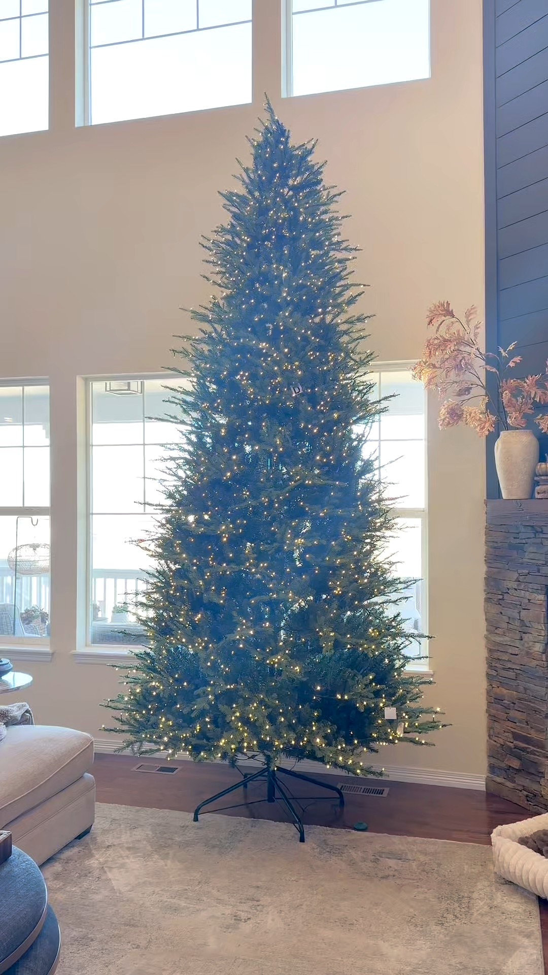 12 ft Grand Duchess Full Tree from Home Depot.  They go in and out of stock.  

#LTKHoliday #LTKHome #LTKSeasonal