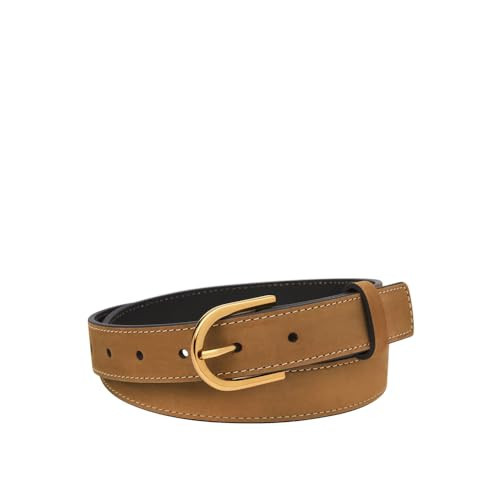 Fossil Women's D-Link Leather Belt, Camel Brown (Model: BT4416235) | Amazon (US)