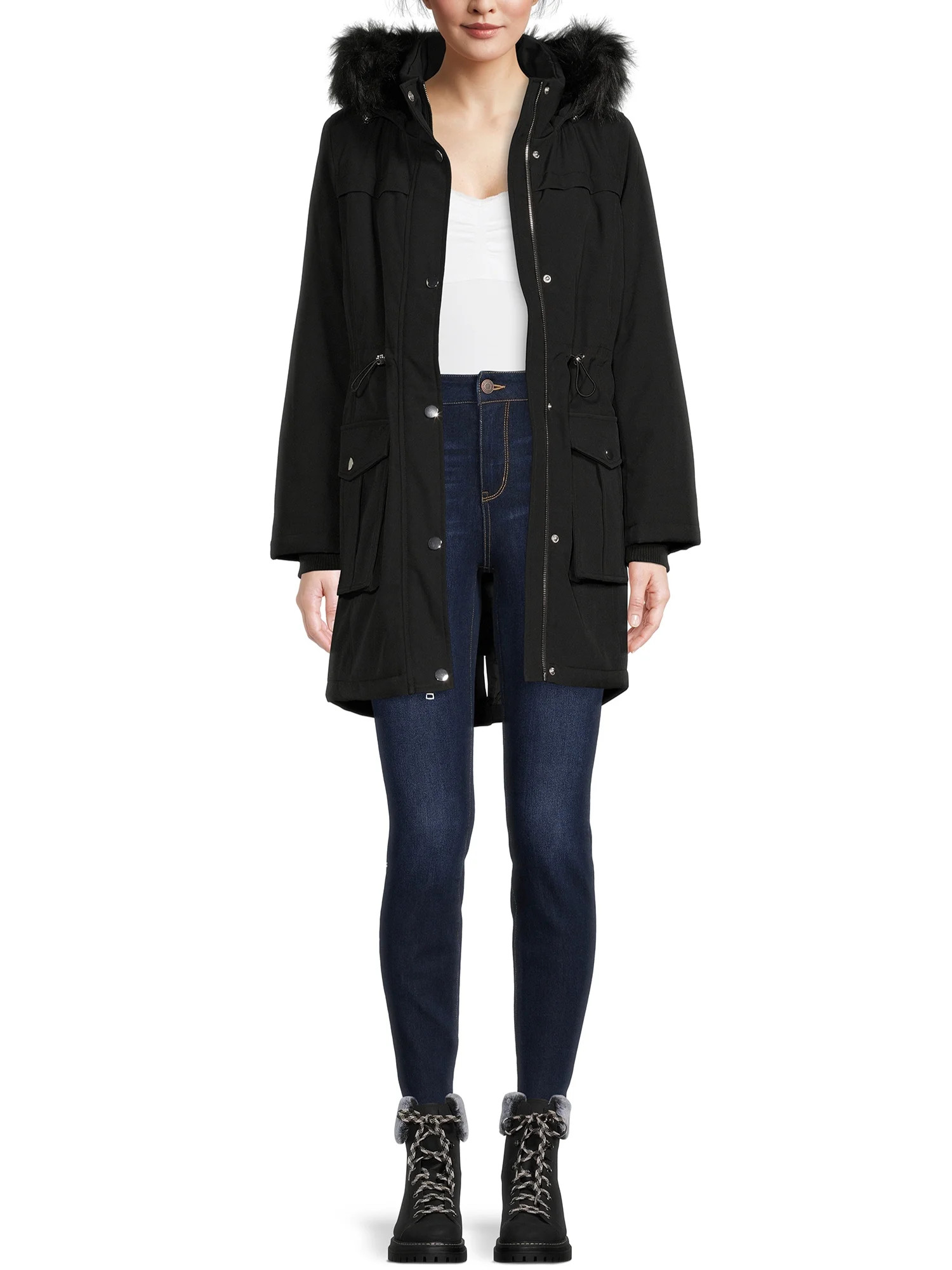 Time and Tru Women's and Women's Plus Heavyweight Anorak Coat with Hood - Walmart.com | Walmart (US)