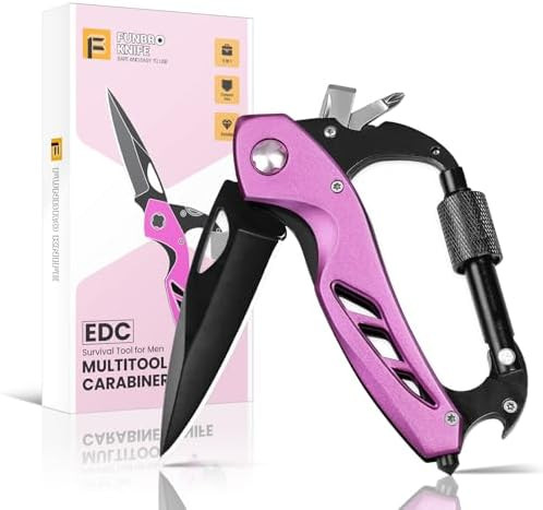 FUNBRO Pink Multitool Carabiner, Bottle Opener and Screwdriver | Stocking Stuffers Gifts for Mom ... | Amazon (US)