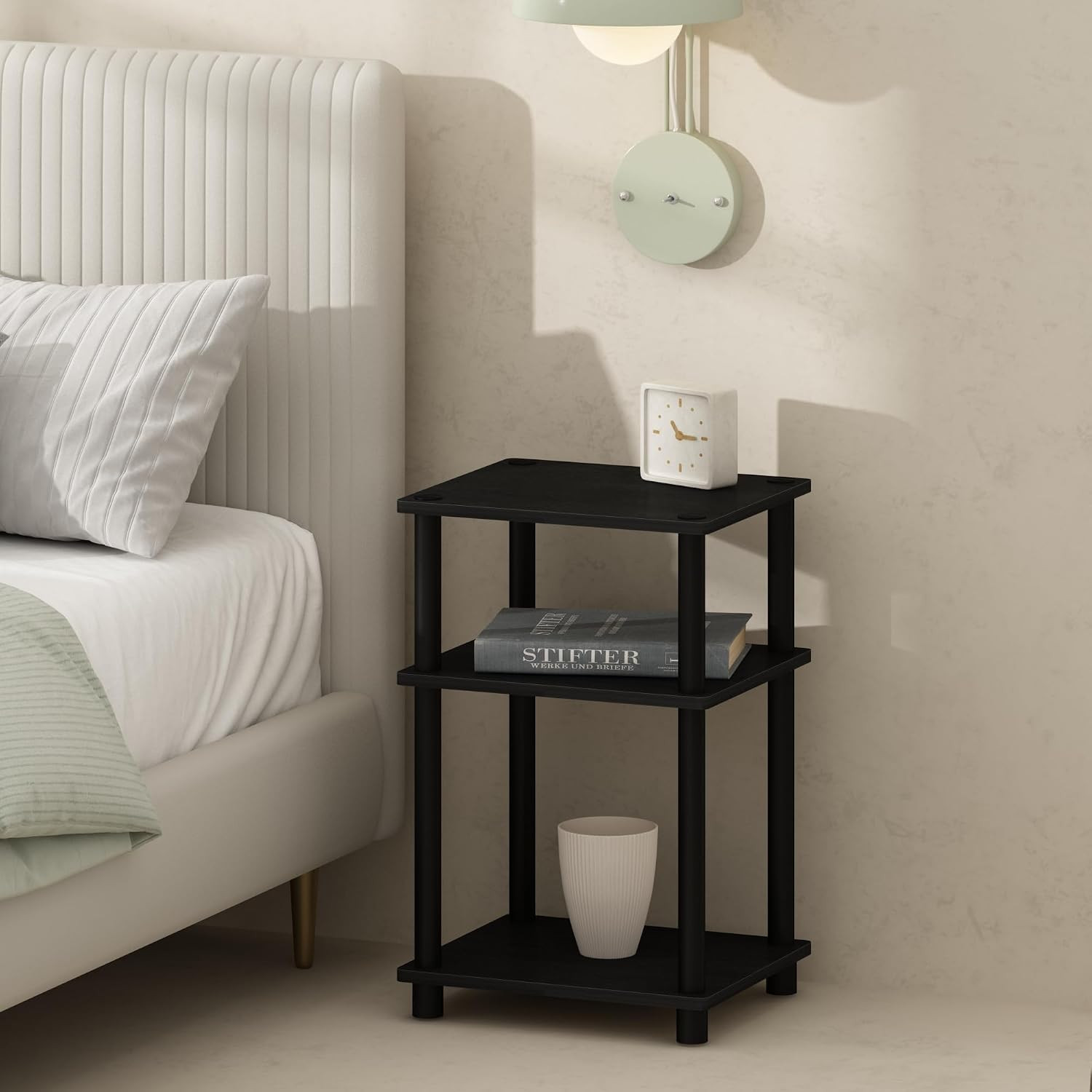 Furinno JUST Toolless 3-Tier Night Stand, Open Storage, Americano | Amazon (US)