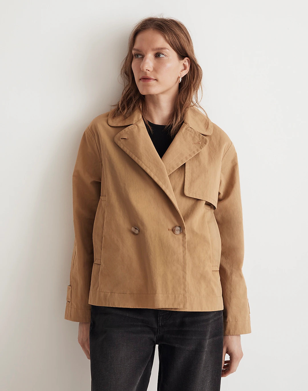 Double-Breasted Crop Trench Coat | Madewell