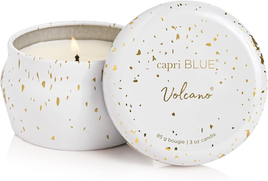 Capri Blue Glimmer Mini Tin - Volcano Scented Candle with Mini Tin Candle Holder - Soy Wax Blend ... | Amazon (US)