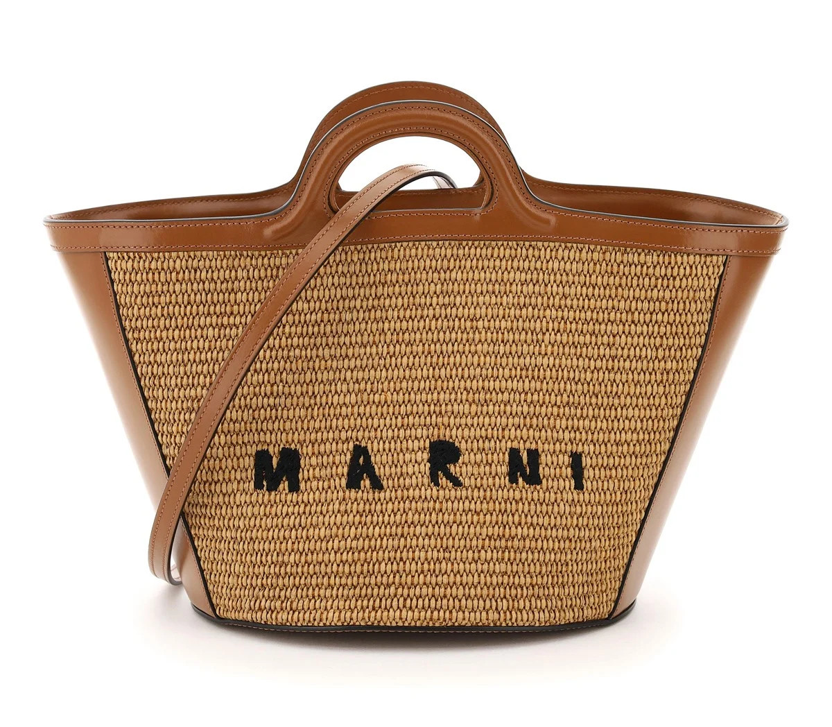 Marni Tropicalia Logo Embroidered Small Tote Bag | Cettire Global