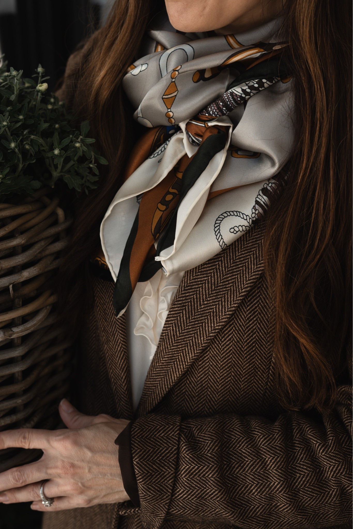 I am utterly head over heels in LOVE with this beautiful equestrian scarf (yes!! This is the one from Amazon!!)