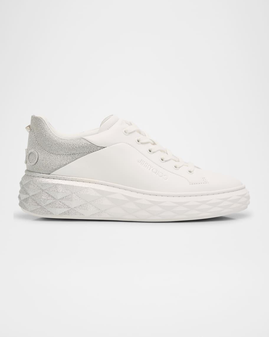 Diamond Leather Ombre Low-Top Sneakers | Neiman Marcus