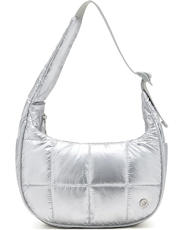 WESTBRONCO Small Puffer Crescent Shoulder Bag for Women, Nylon Quilted Shoulder Purses, Puffy Han... | Amazon (US)