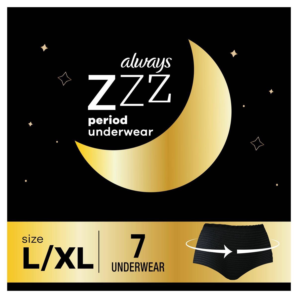 Always ZZZ Period Underwear - L/XL - 7ct | Target