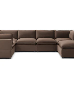 Luna Grand Corner + Ottoman Modular Sectional - Cloud-Soft | Bellamia Collections