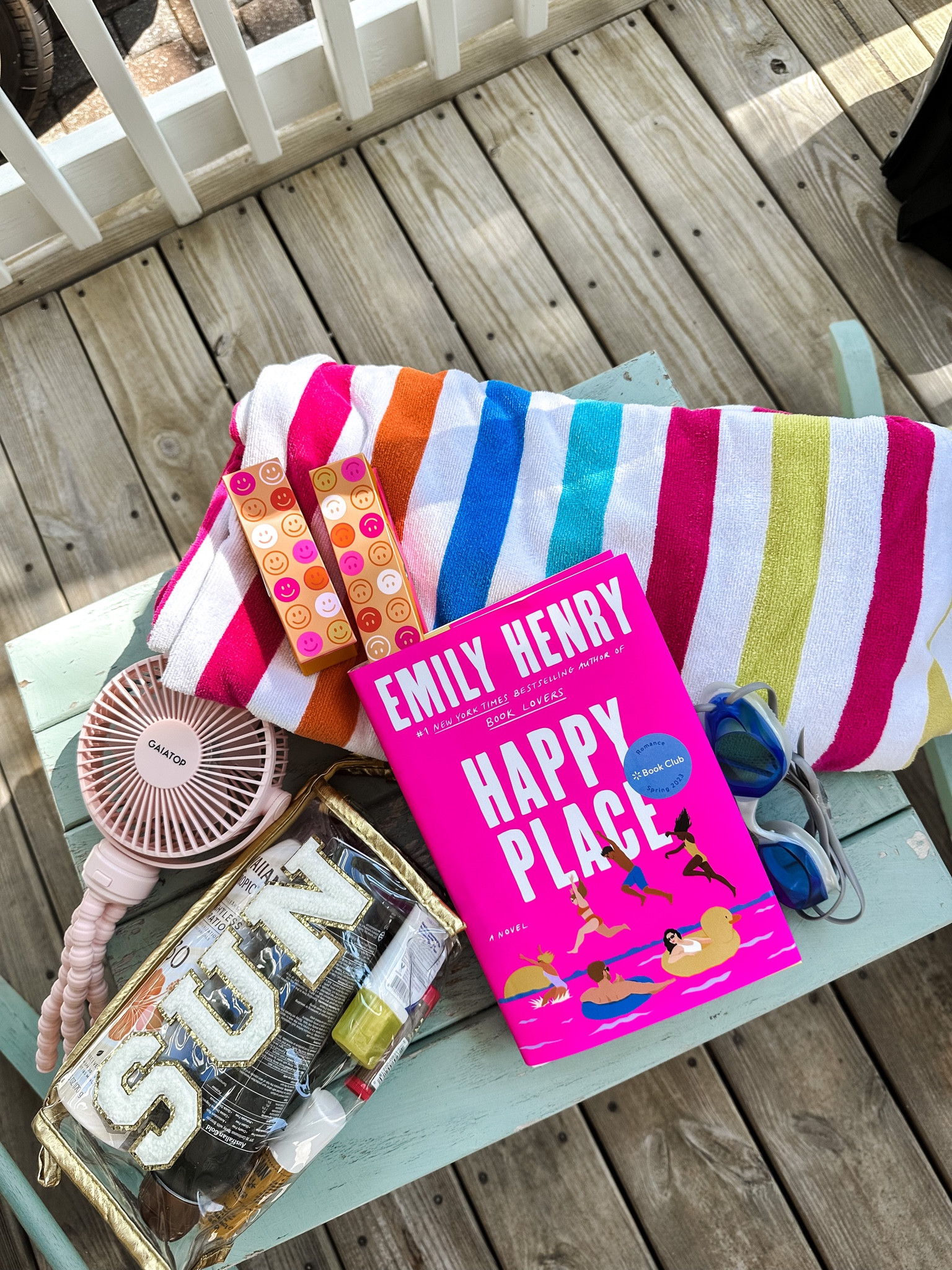 Beach bag. What’s in my beach bag. Vacation. Book. Towel. Goggles. Fan. Sunscreen.

#LTKunder50 #LTKSeasonal #LTKFind