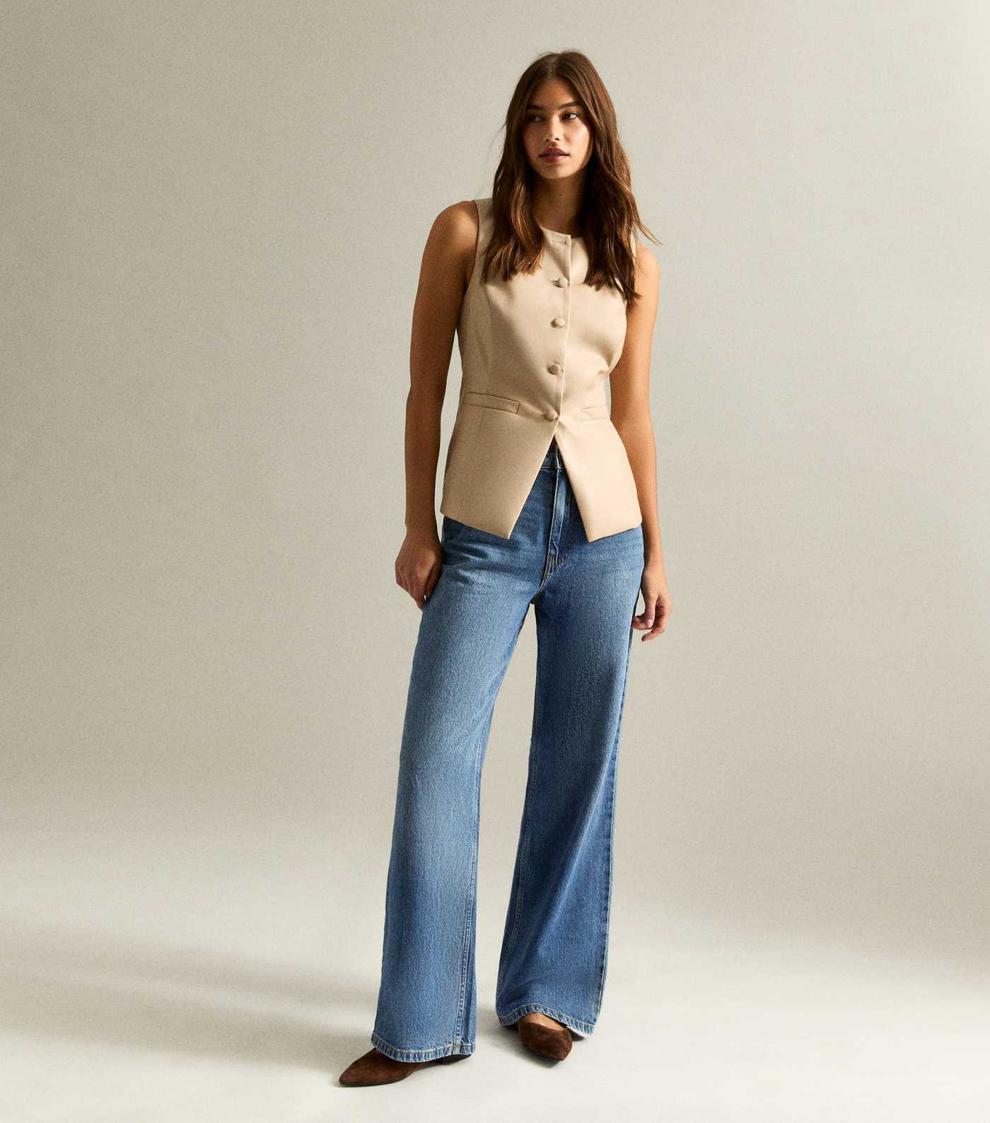 Blue Adalae High Waisted Wide Leg Jeans | New Look | New Look (UK)