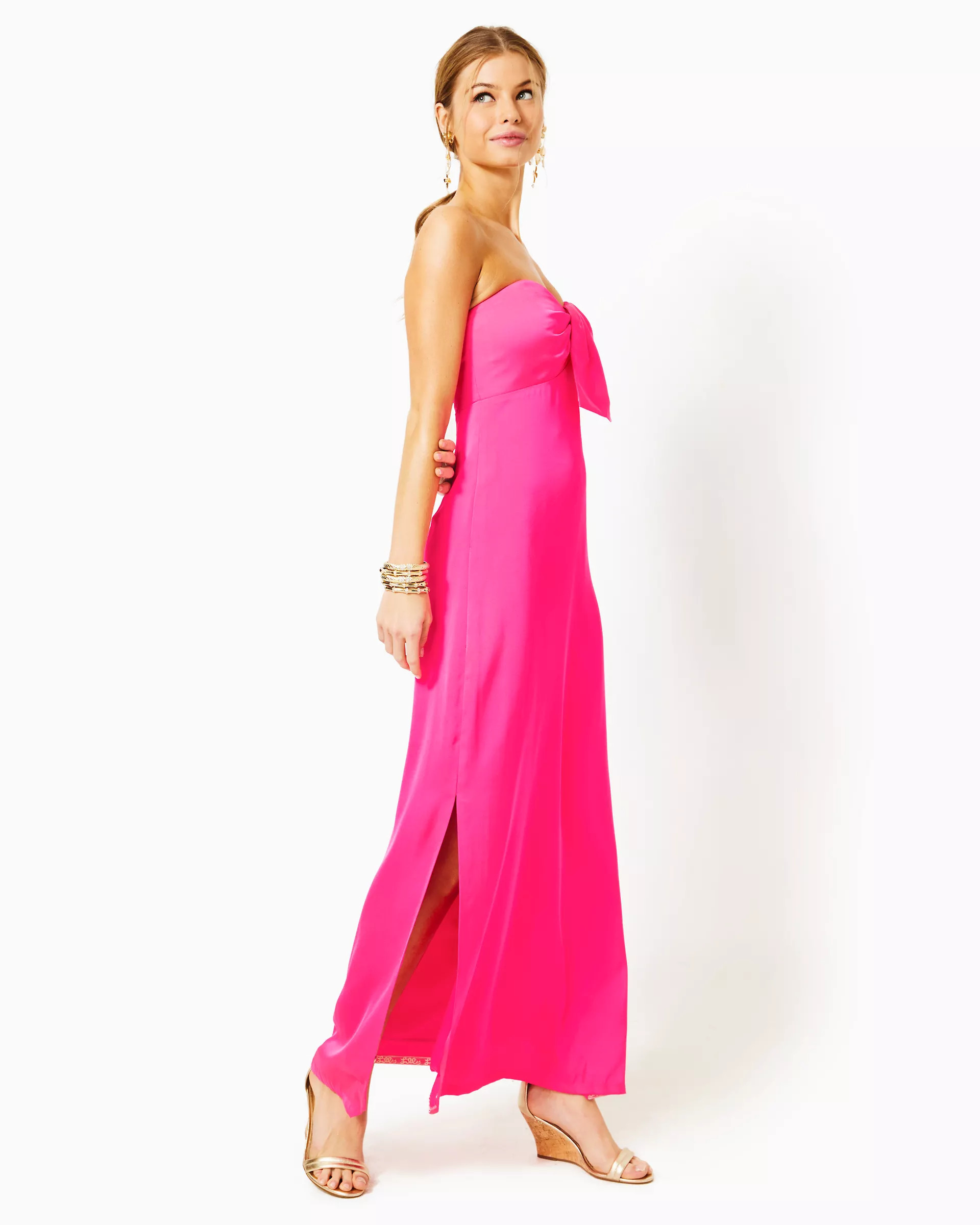 Carlynn Satin Maxi Bow Dress | Lilly Pulitzer