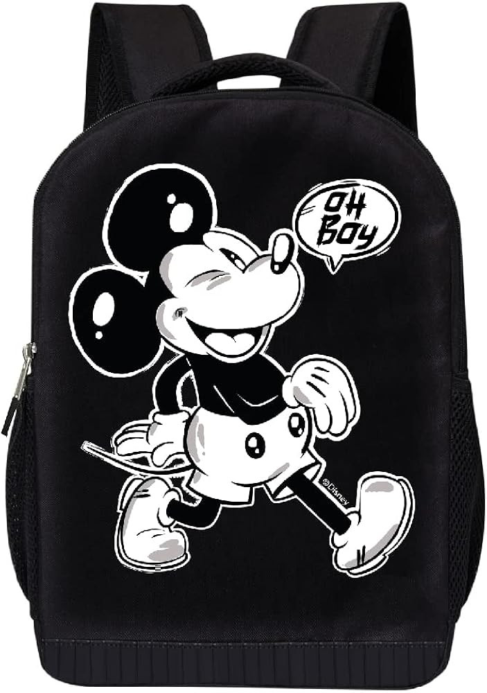 Disney Mickey Mouse Black Backpack for Kids and Adults - 17 Inch Air Mesh Padded Knapsack for Sch... | Amazon (US)