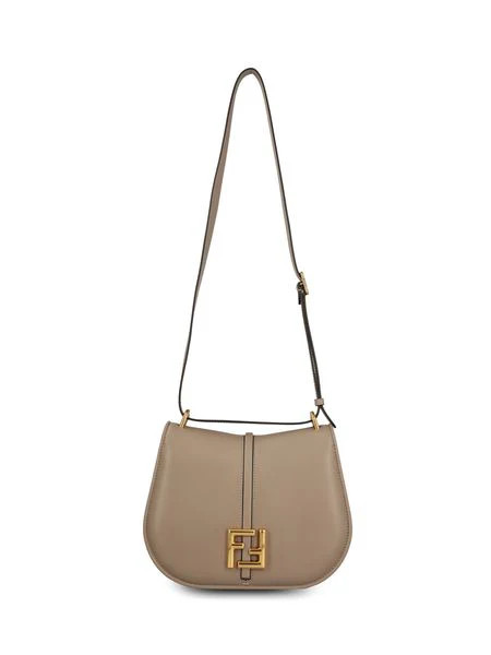 Fendi Women's Pepto LeatherBag Medium in Grey | Size UNICA | 8BT366AQ0K | LOZURI