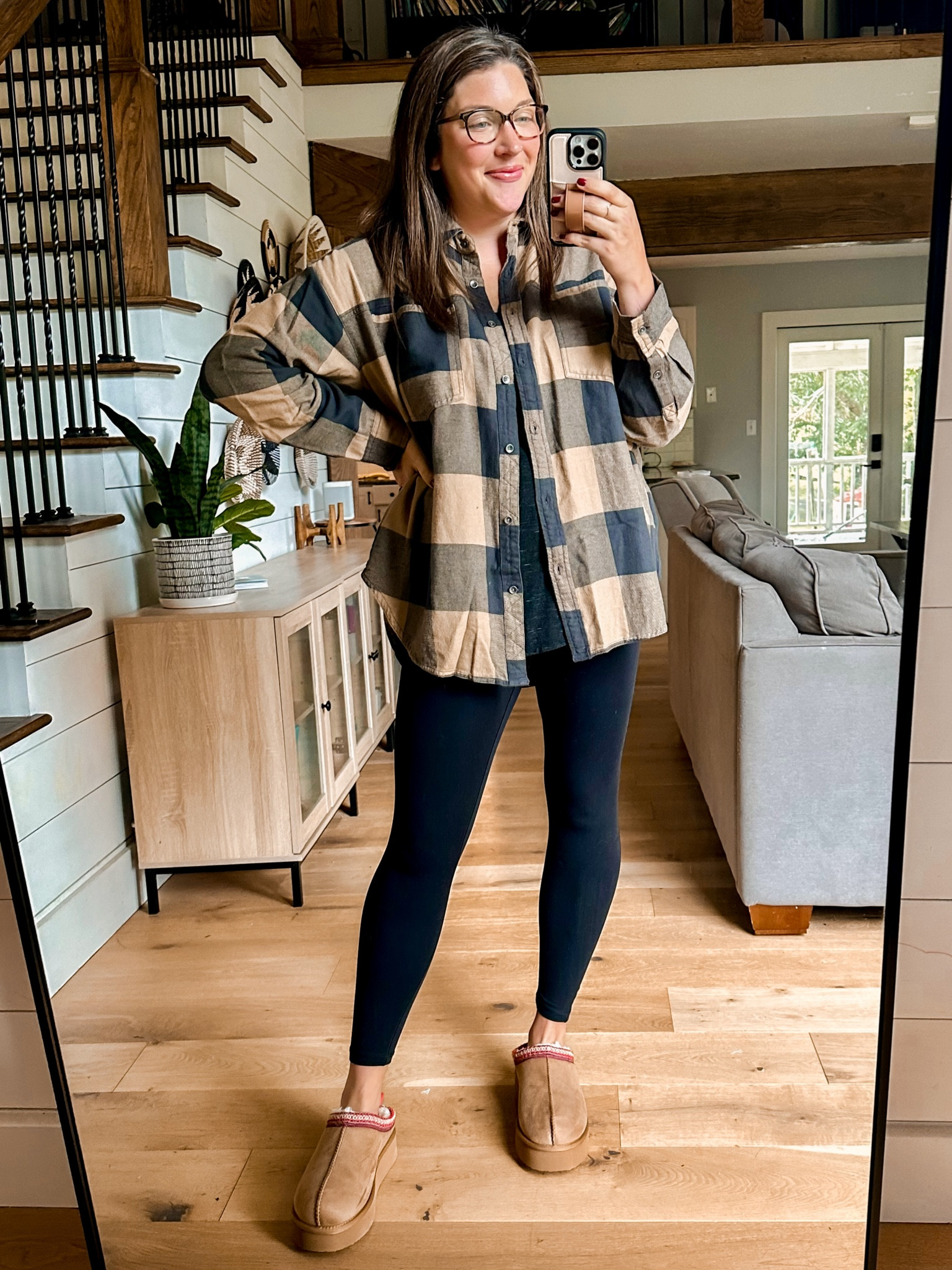 Top and leggings are larges and tts
I’m 5’7 180lbs size 14
Slippers are a 9 and fit perfectly (I’m typically an 8.5-9)

Layer with a maternity tank for pregnancy, perfect top for postpartum and nursing

#LTKMidsize #LTKSaleAlert #LTKFindsUnder100