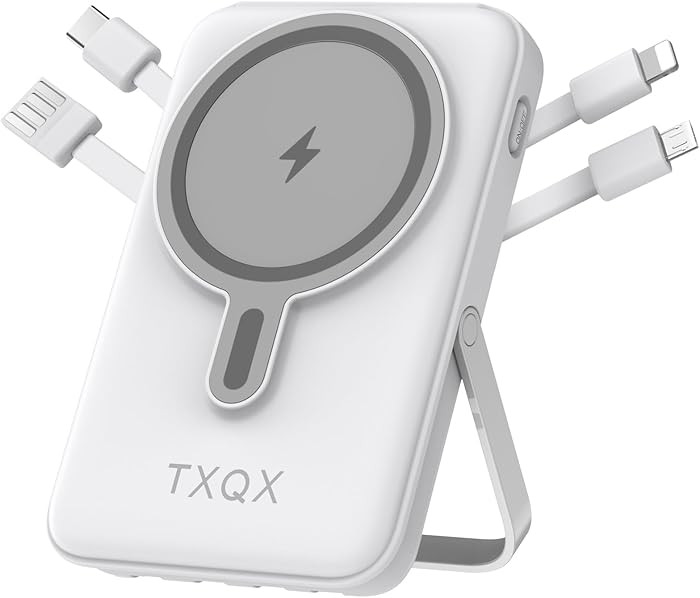 Wireless Portable Charger 10000mAh,Magnetic Power Bank with Built-in Cables LED Display,22.5W PD ... | Amazon (US)