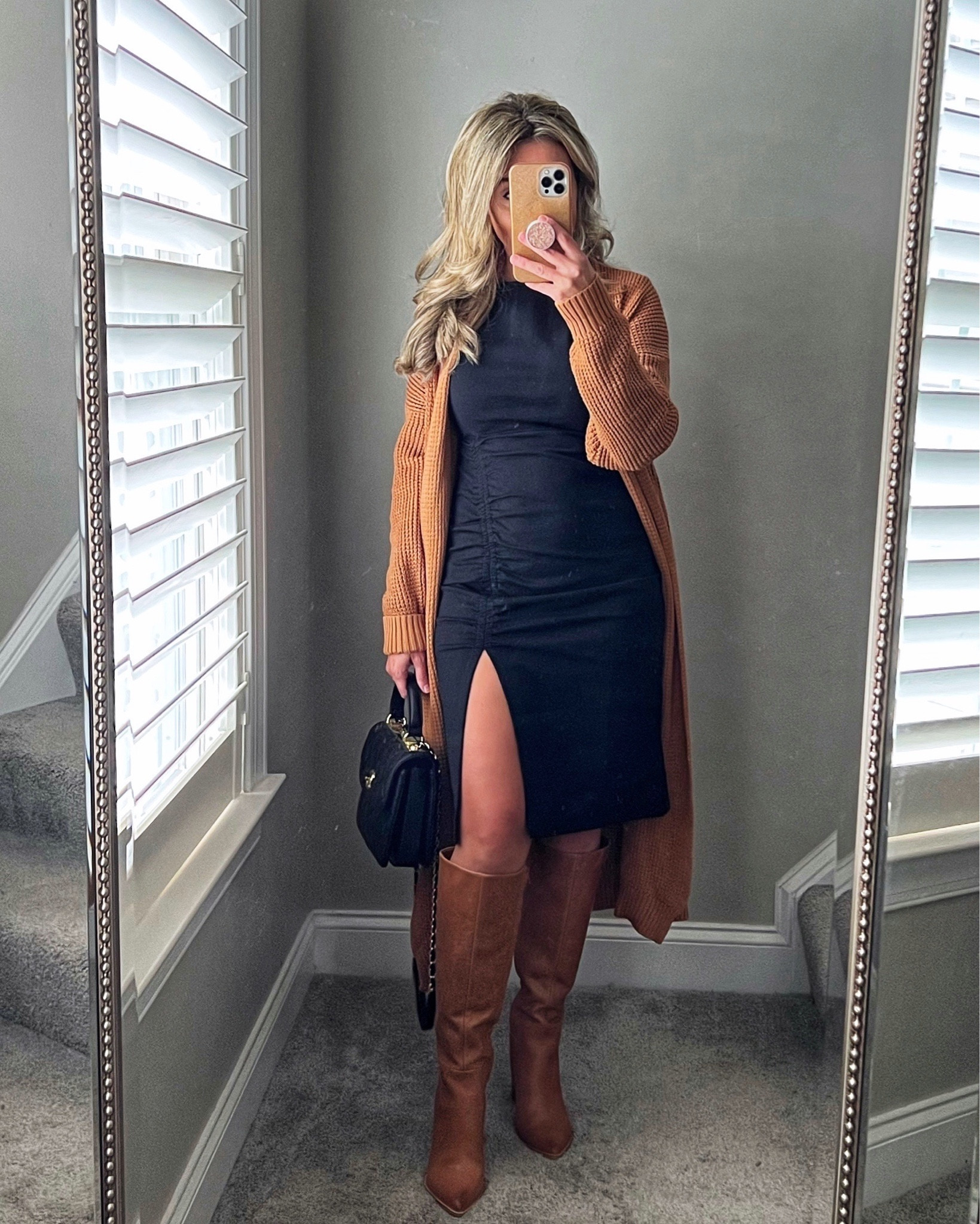 Fall outfit, dress is stretchy and comfy, I’m in a size 2P for reference and I’m 5’3”

Boots are comfortable and fit TTS. #ltkworkwear #ltkfall

#LTKSeasonal #LTKstyletip #LTKover40