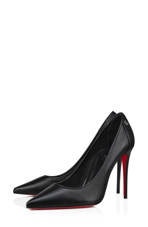 Christian Louboutin Sporty Kate Pump in B439 Black/lin Black at Nordstrom, Size 5.5Us | Nordstrom